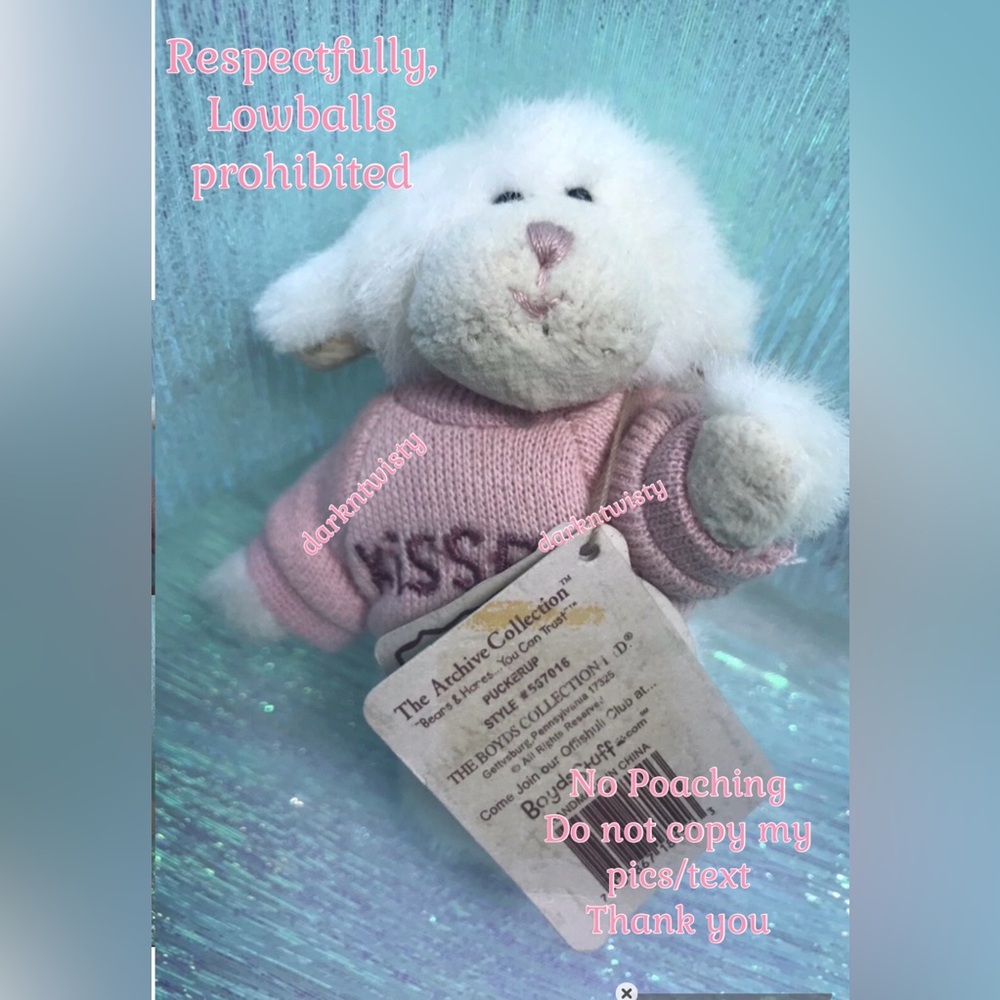 Retired Vintage BNWT Boyds Bears Mini Kisses Lamb